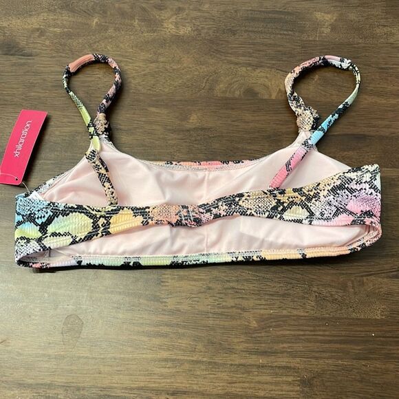 NEW Xhilaration Multicolor Snakeskin Two Piece Bikini Set Size XS - Picture 7 of 9